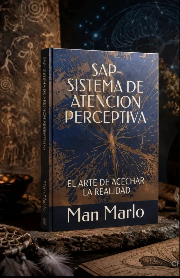 Portada del libro “SAP SISTEMA DE ATENCIÓN PERCEPTIVA” de Man Mario, en tonos azul oscuro y dorado.