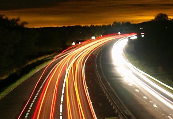 Autobahn Lichter Verkehr