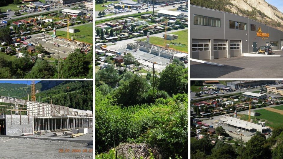 Travaux dans les Alpes suisses