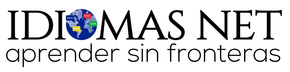 Logotipo de Idiomas NET con un mapa del mundo en lugar de la 
