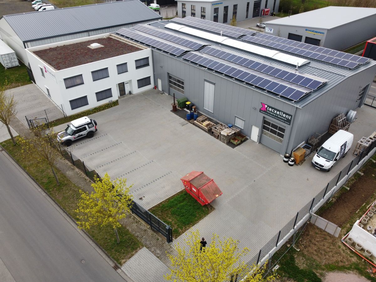 Firmengebäude, Halle, Büro, Gewerbebau, Nieder-Olm, Photovoltaik