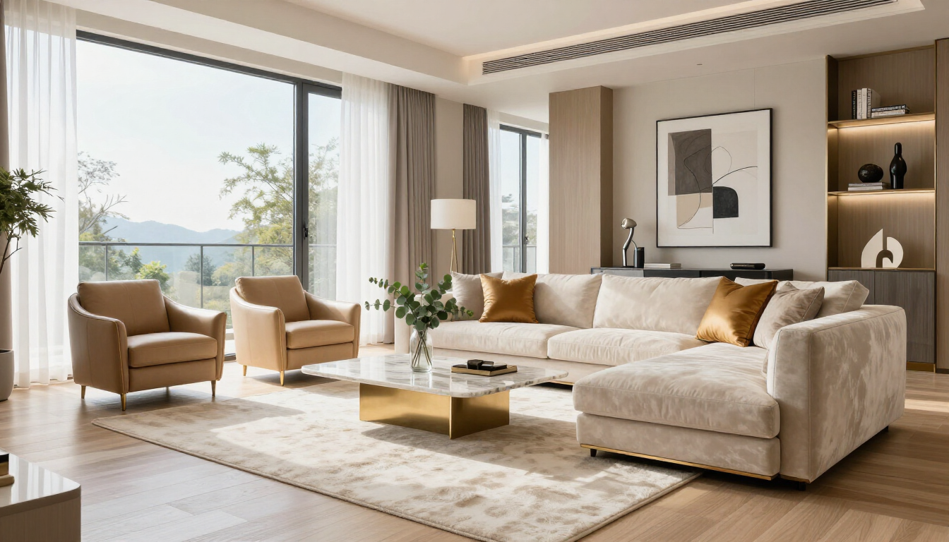 Modern Vacation Villa Living Area