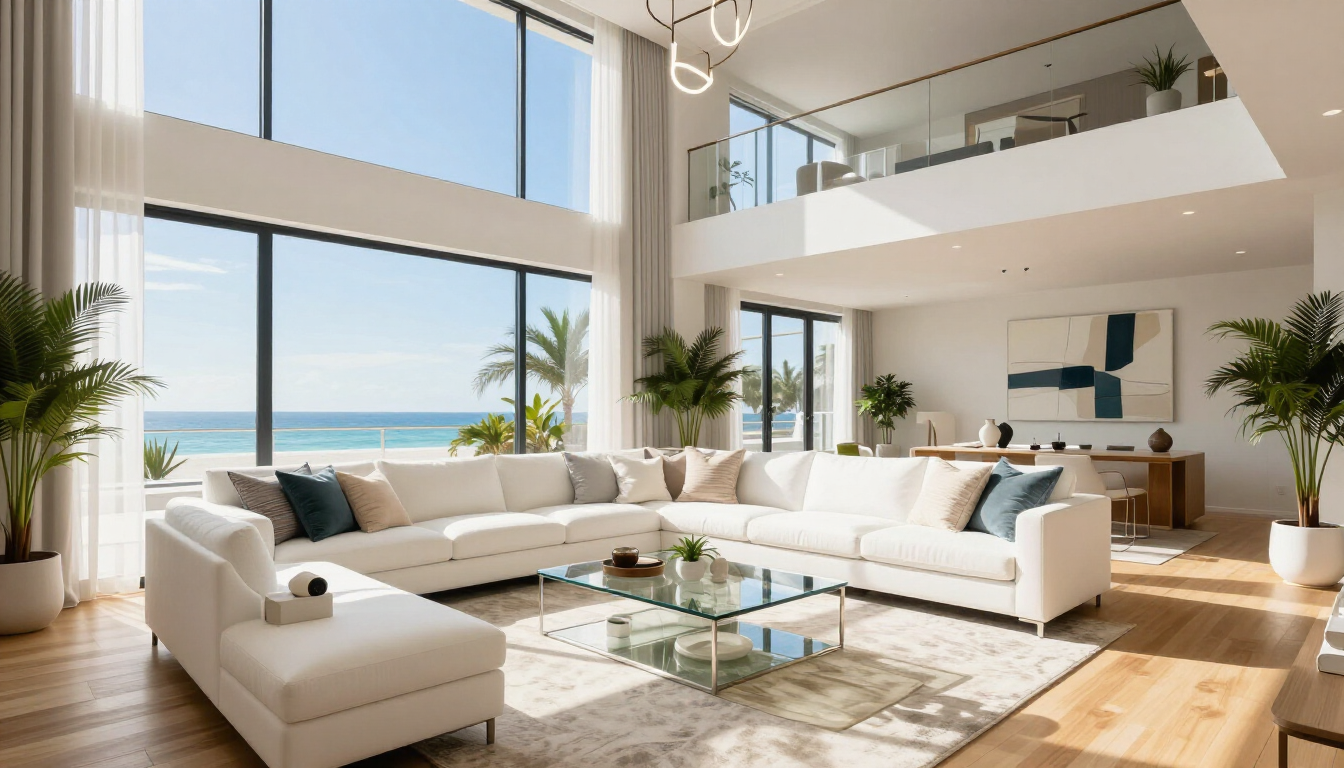 Modern Florida Vacation Rental Living Room
