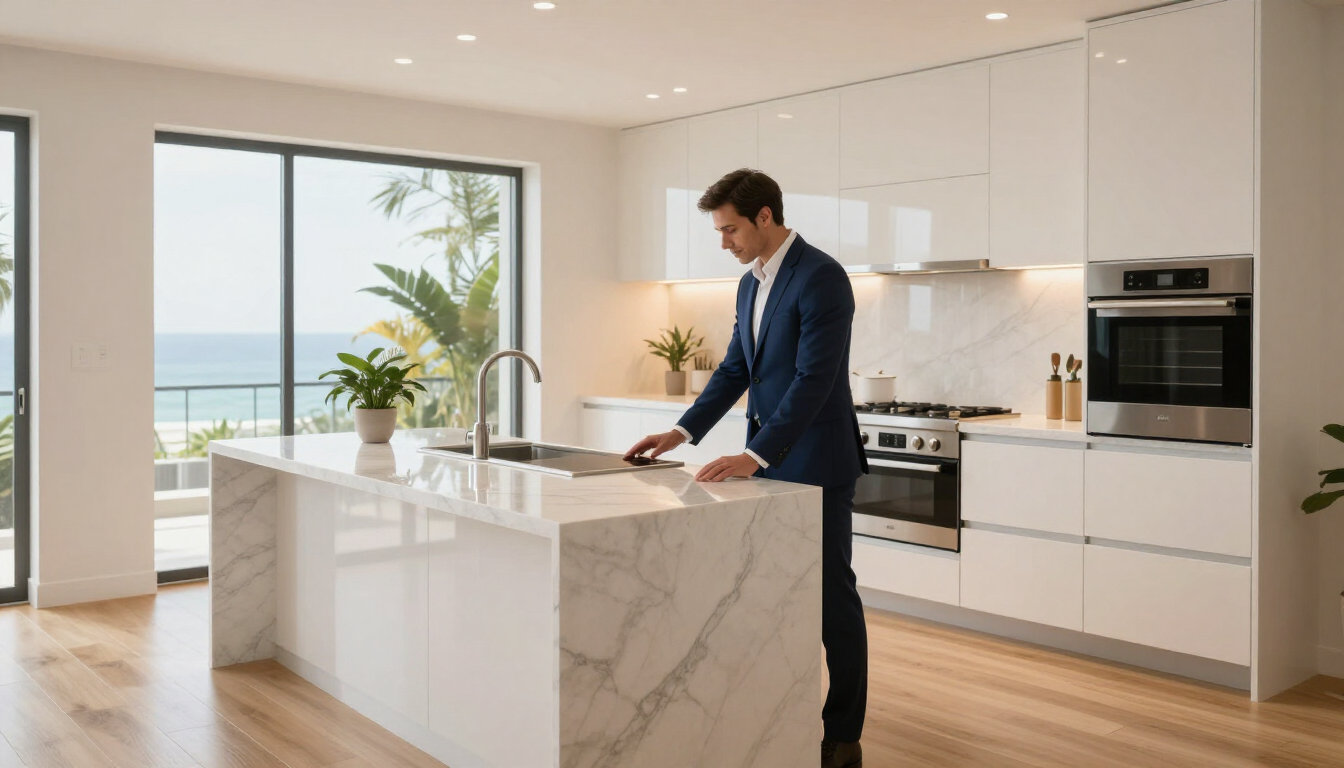 Manager Inspecting a Luxury Property