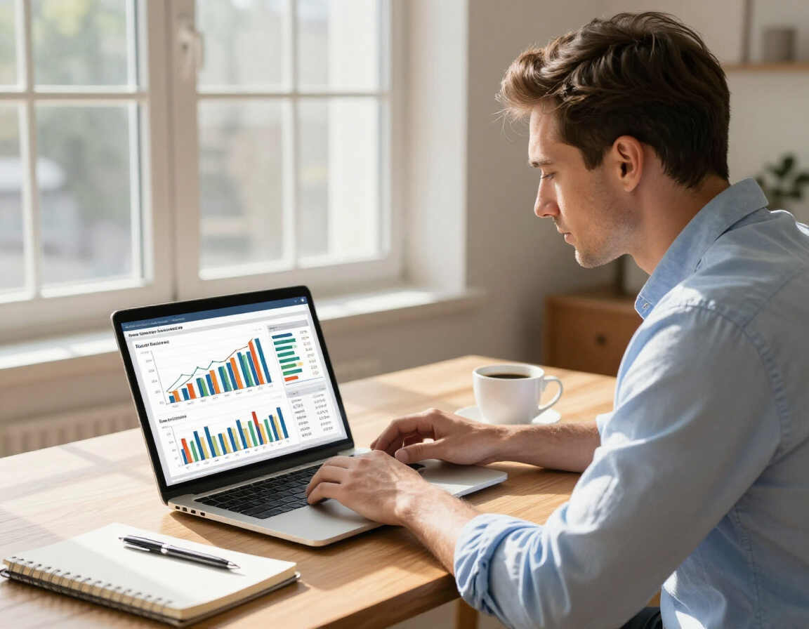 Investor Reviewing Data