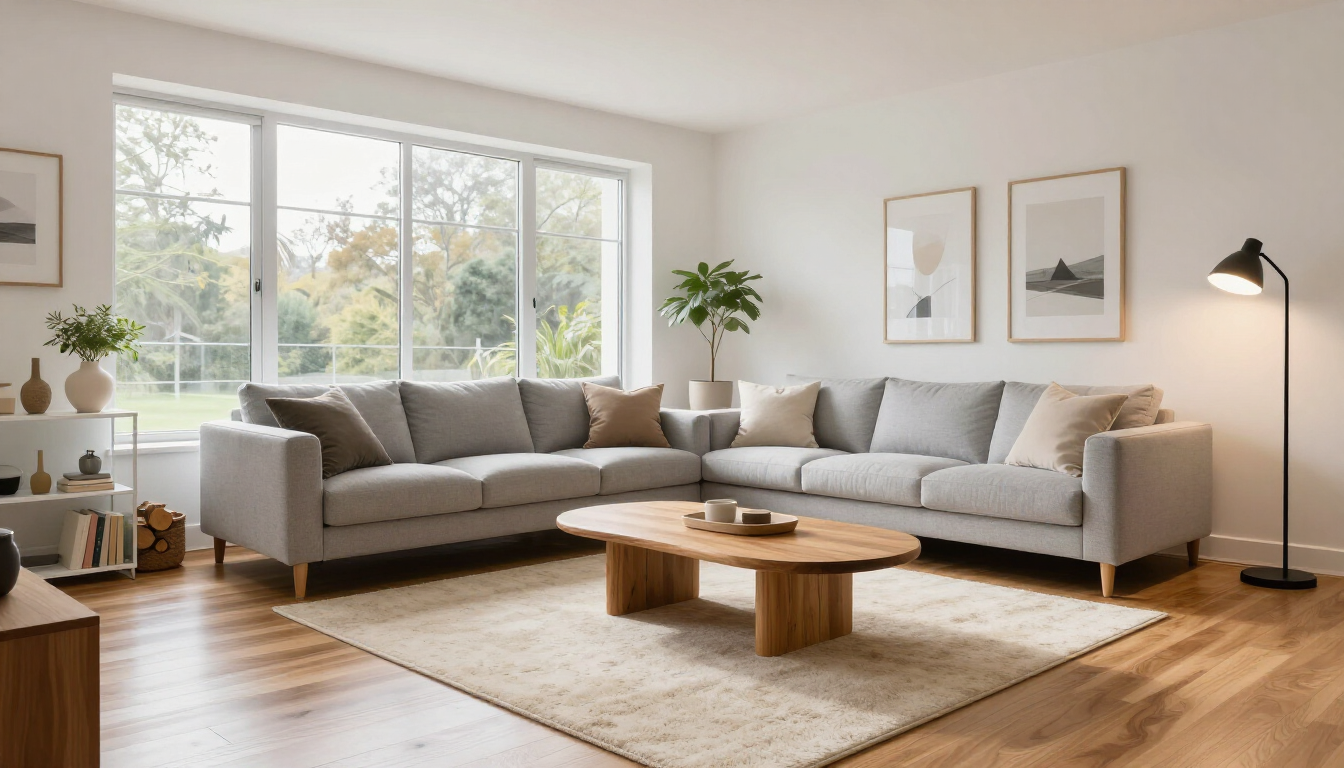 Modern rental living room
