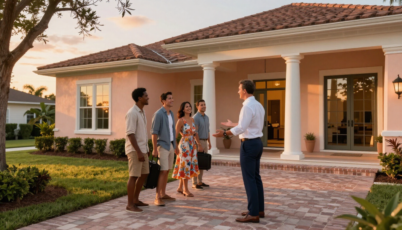 Property Manager Greeting Happy Guests