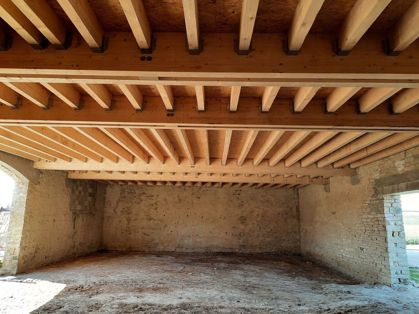 Plafond sur charpente