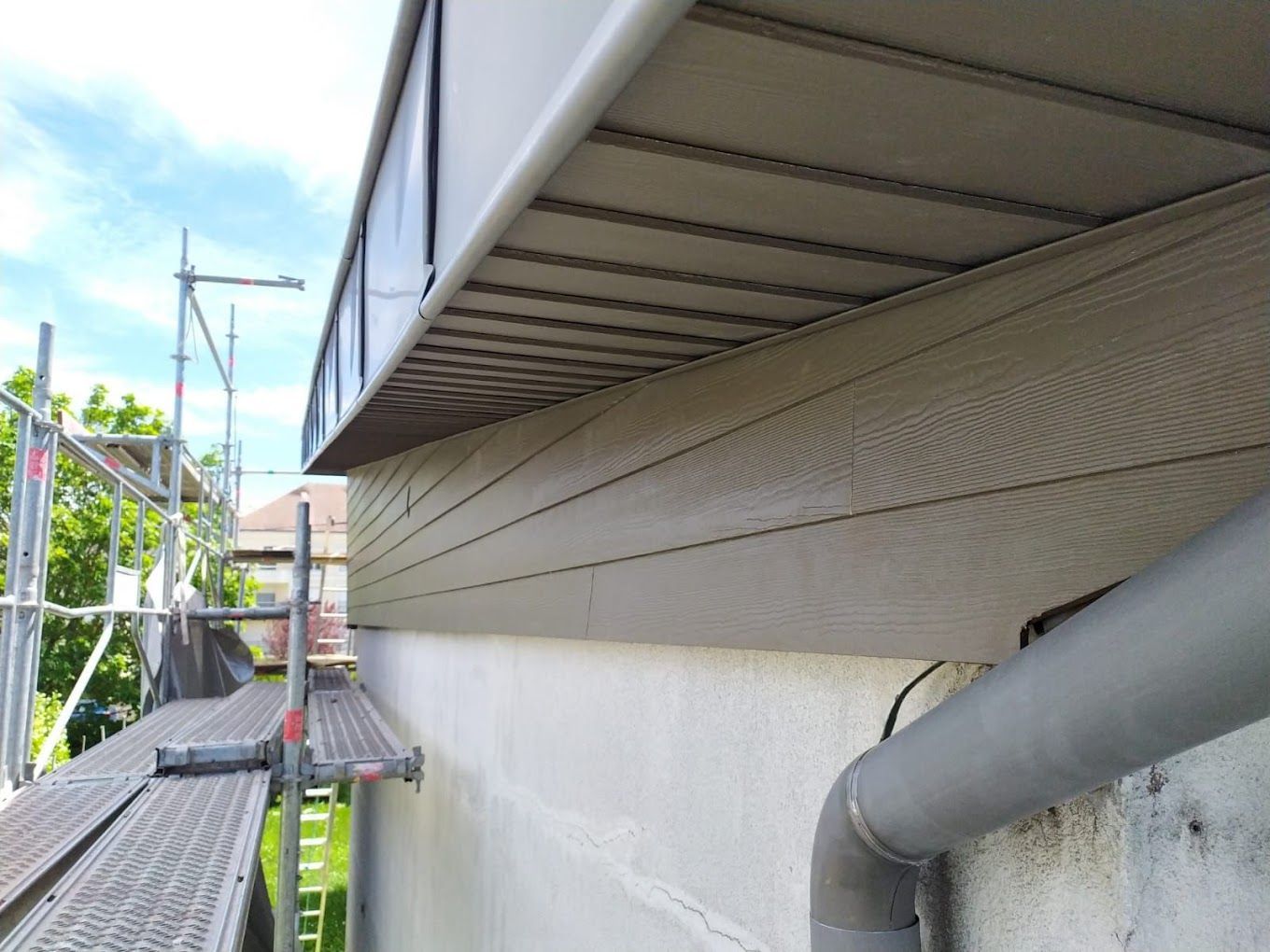 Pose de bardage en PVC