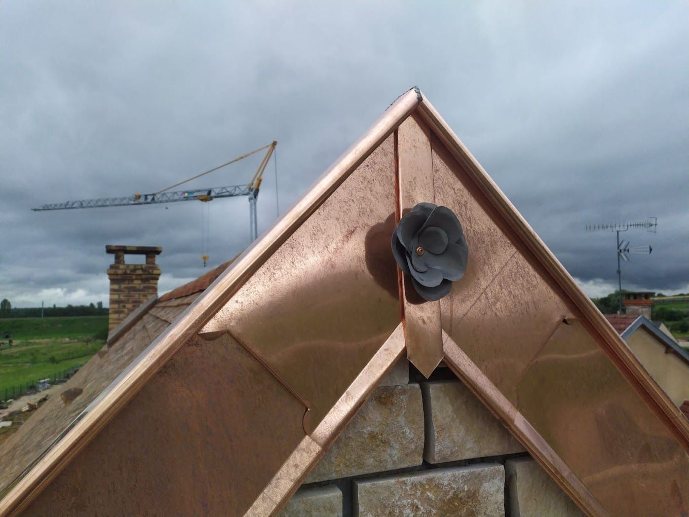 Bardage cuivré décoratif