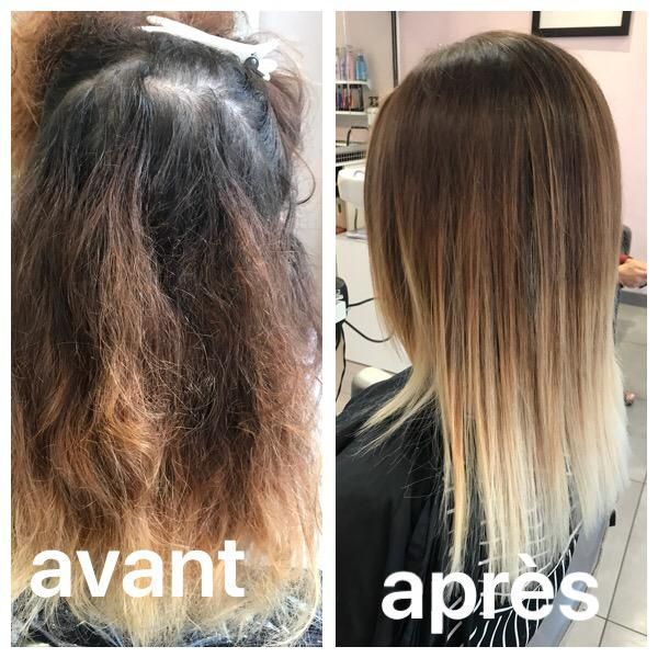 Un collage de 2 photos montrant une femme de dos