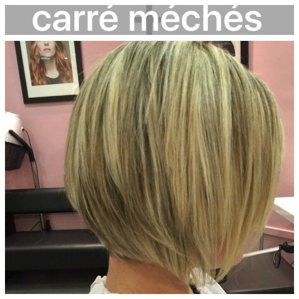 Une femme vue de profil avec un carré méché