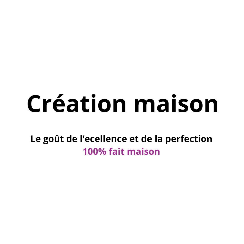 A logo for creation maison le gout de l' excellence et de la perfection 100 % fait maison.