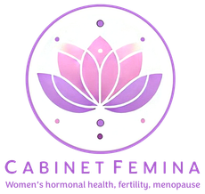 El logotipo del gabinete femina salud hormonal de la mujer, fertilidad, menopausia.