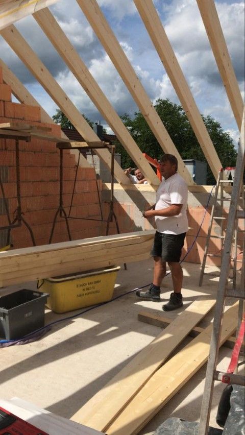 Dachkonstruktion aus Holz