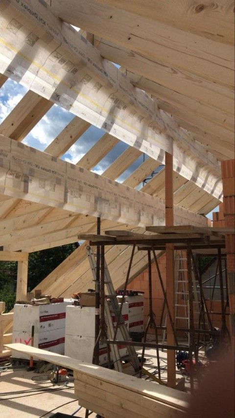 Dachkonstruktion aus Holz