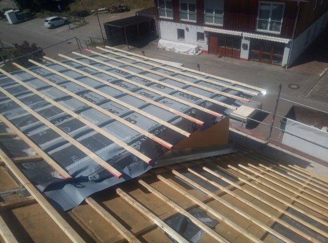 Dachkonstruktion aus Holz
