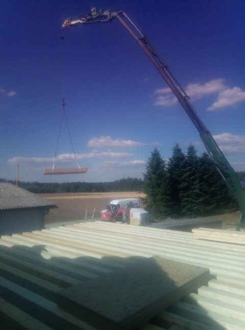 Bau einer Holzkonstruktion