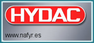 Un logotipo para hydac con el sitio web www.nafyr.es