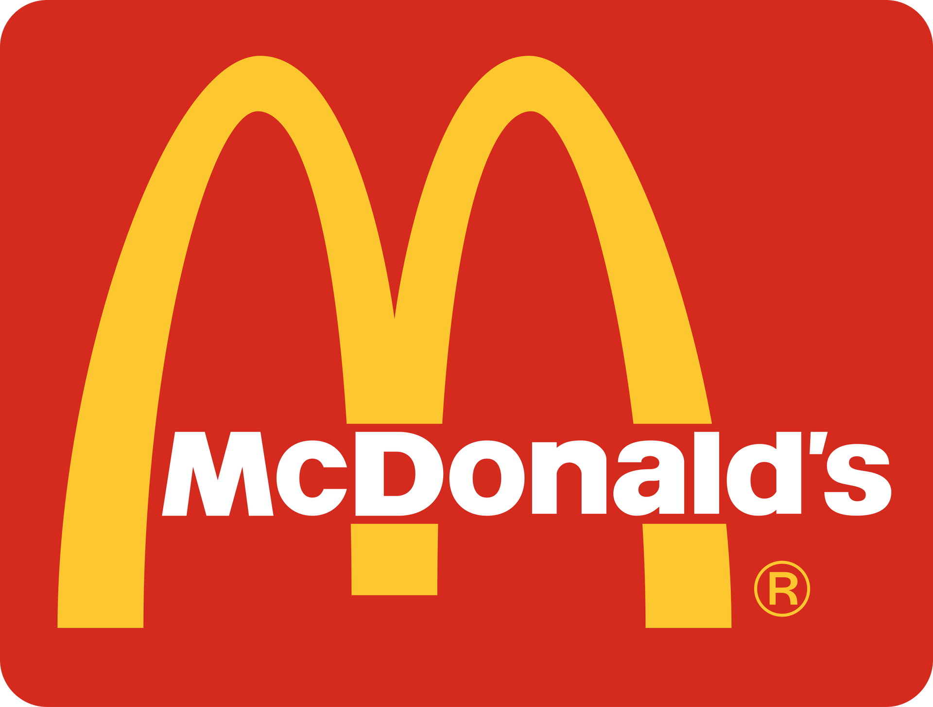 El logotipo de McDonald's está sobre un fondo rojo.