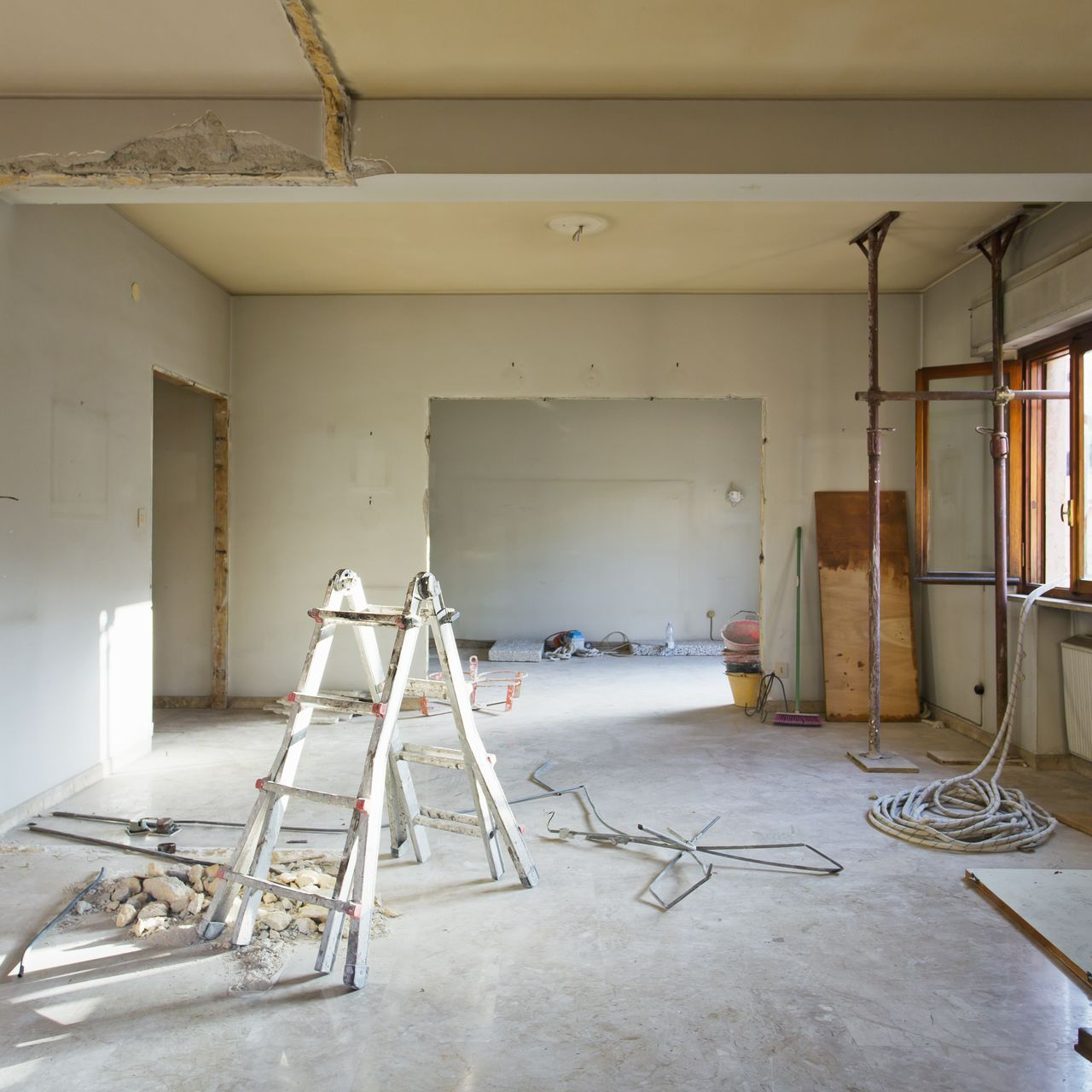 Appartement non rénové, chambre avant rénovation