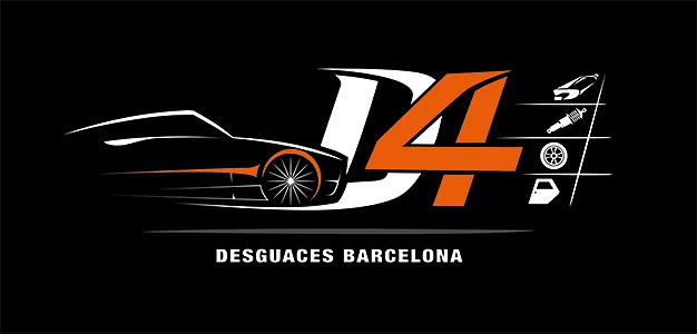 Un logotipo negro y naranja para Desguaces Barcelona.
