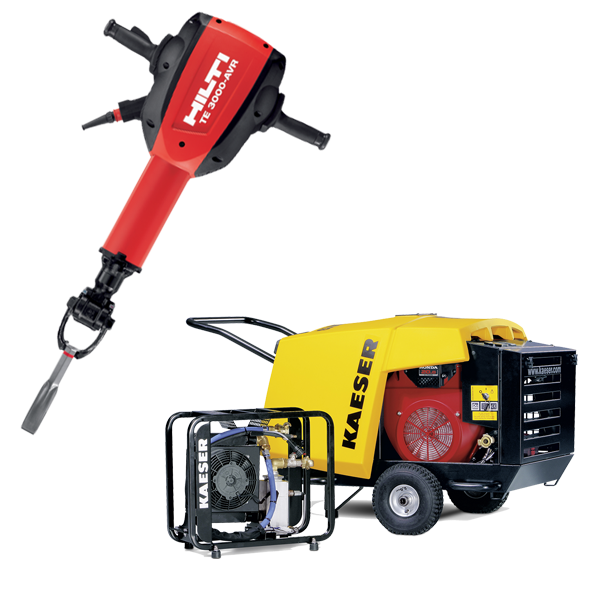 Marteau piqueur et compresseur