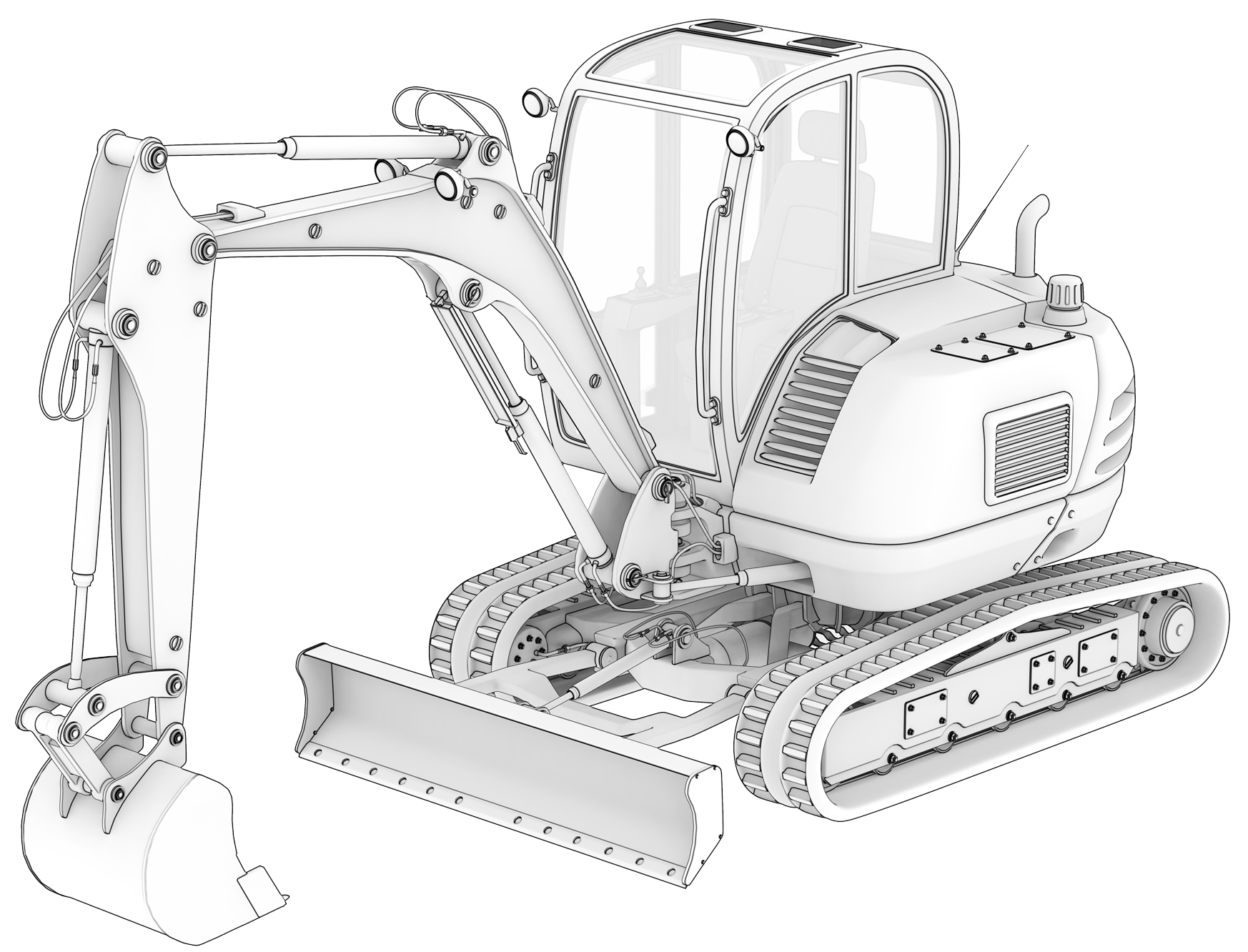 Illustration d'une minipelle en dessin