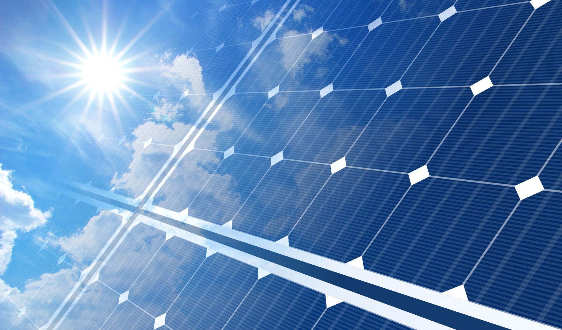 Soleil et panneaux photovoltaïques