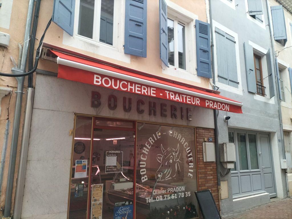 Store extérieur commerce boucherie traiteur