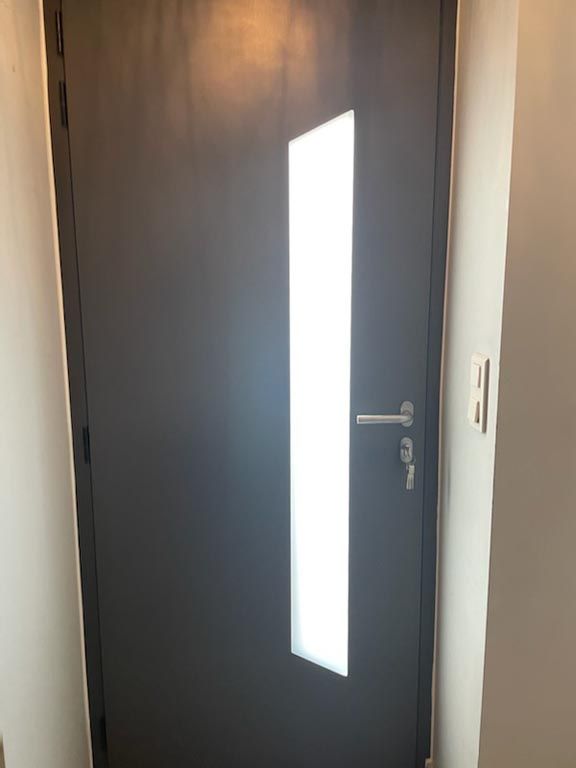Porte d'entrée aluminum, vue intérieur