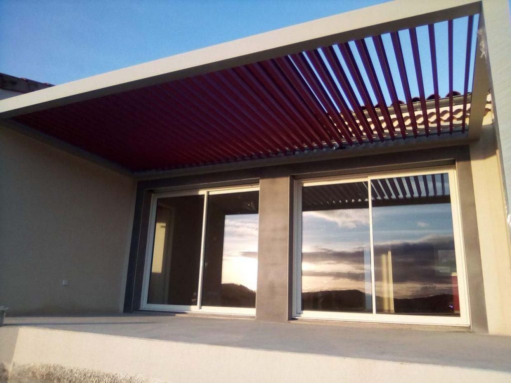 Pergola sur deux baies vitrées