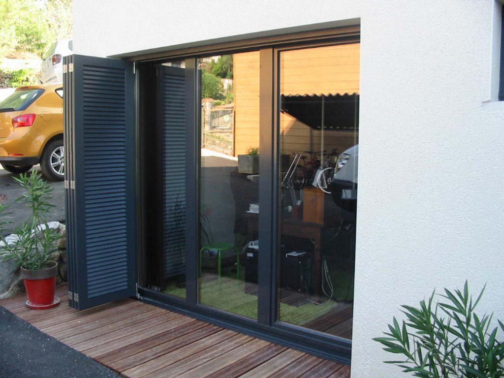 Volet portefeuille, baie vitrée