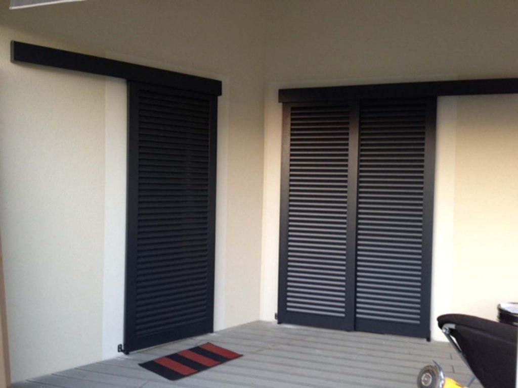 Volets coulissants fermés
