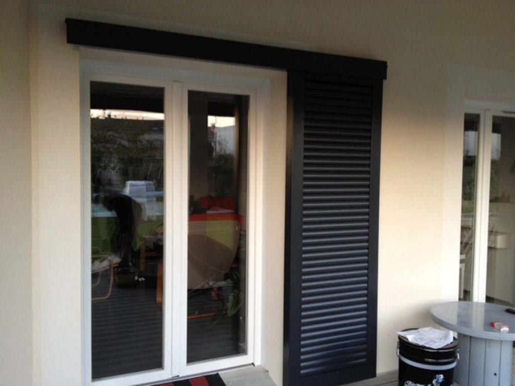 Volet coulissant ouvert