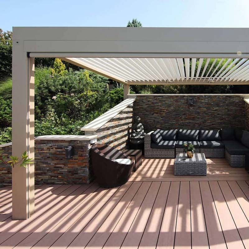Pergola sur terrasse bois