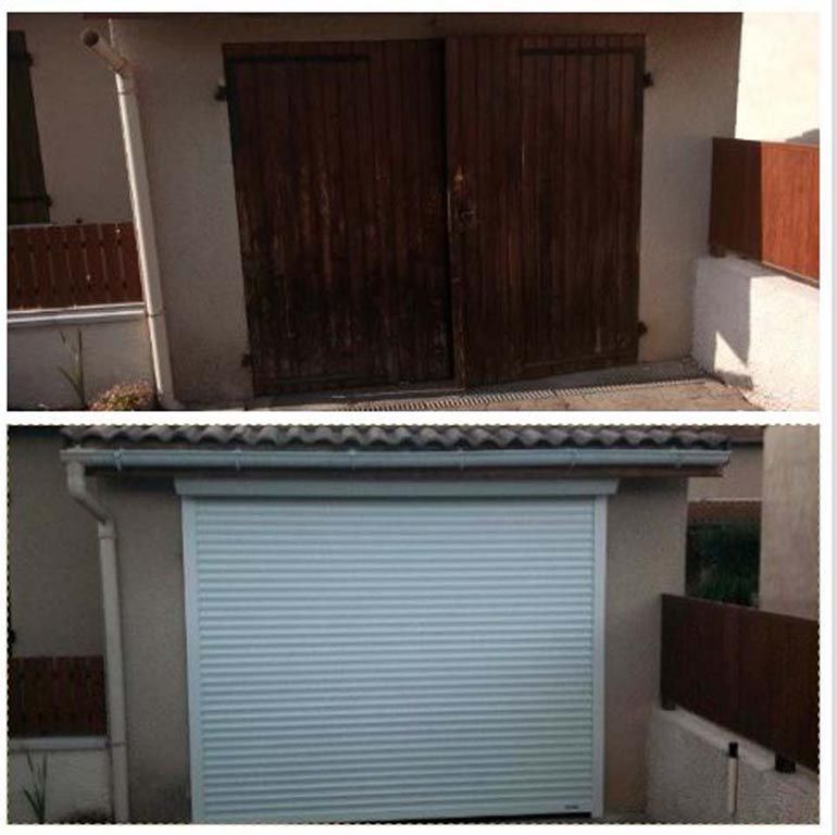 Porte en bois à double battant