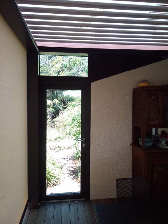 Porte d'entrée véranda, vue de l'intérieure