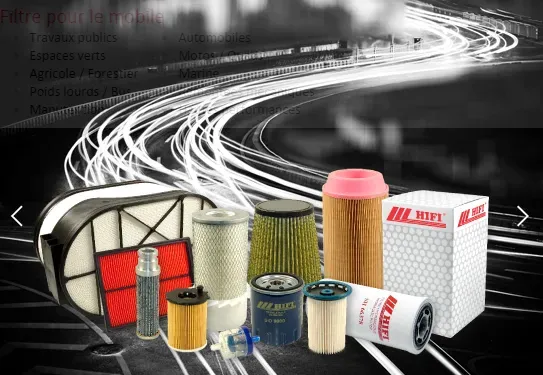 Filtres professionnels et particuliers