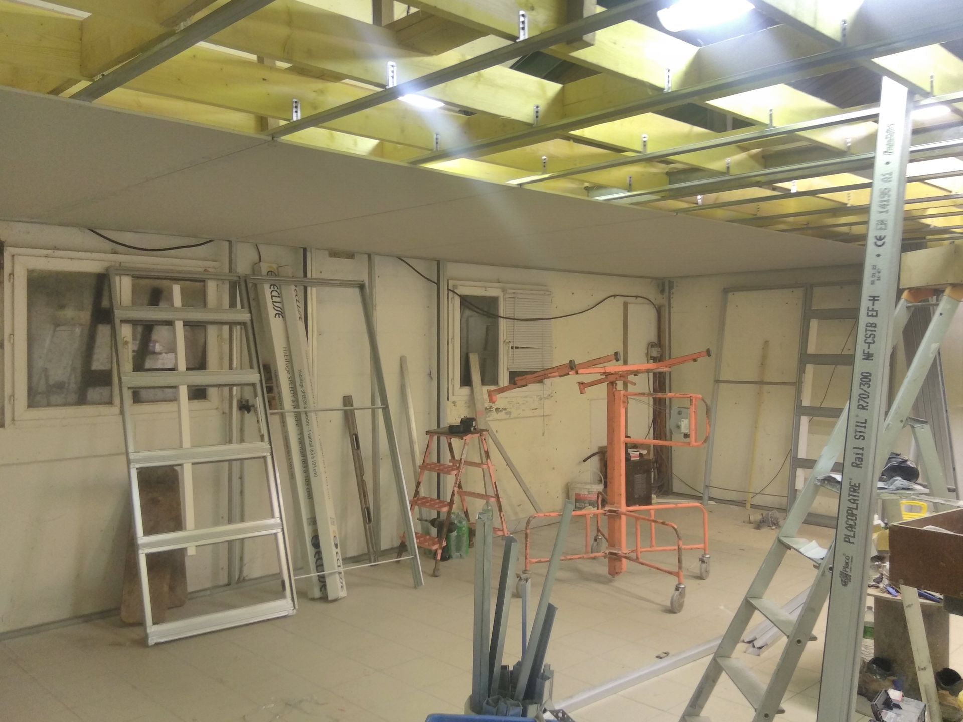 Travaux de plâtrerie