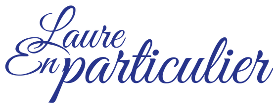 Logo en caractères bleus avec l'inscription « Lawie en particulier » sur fond blanc