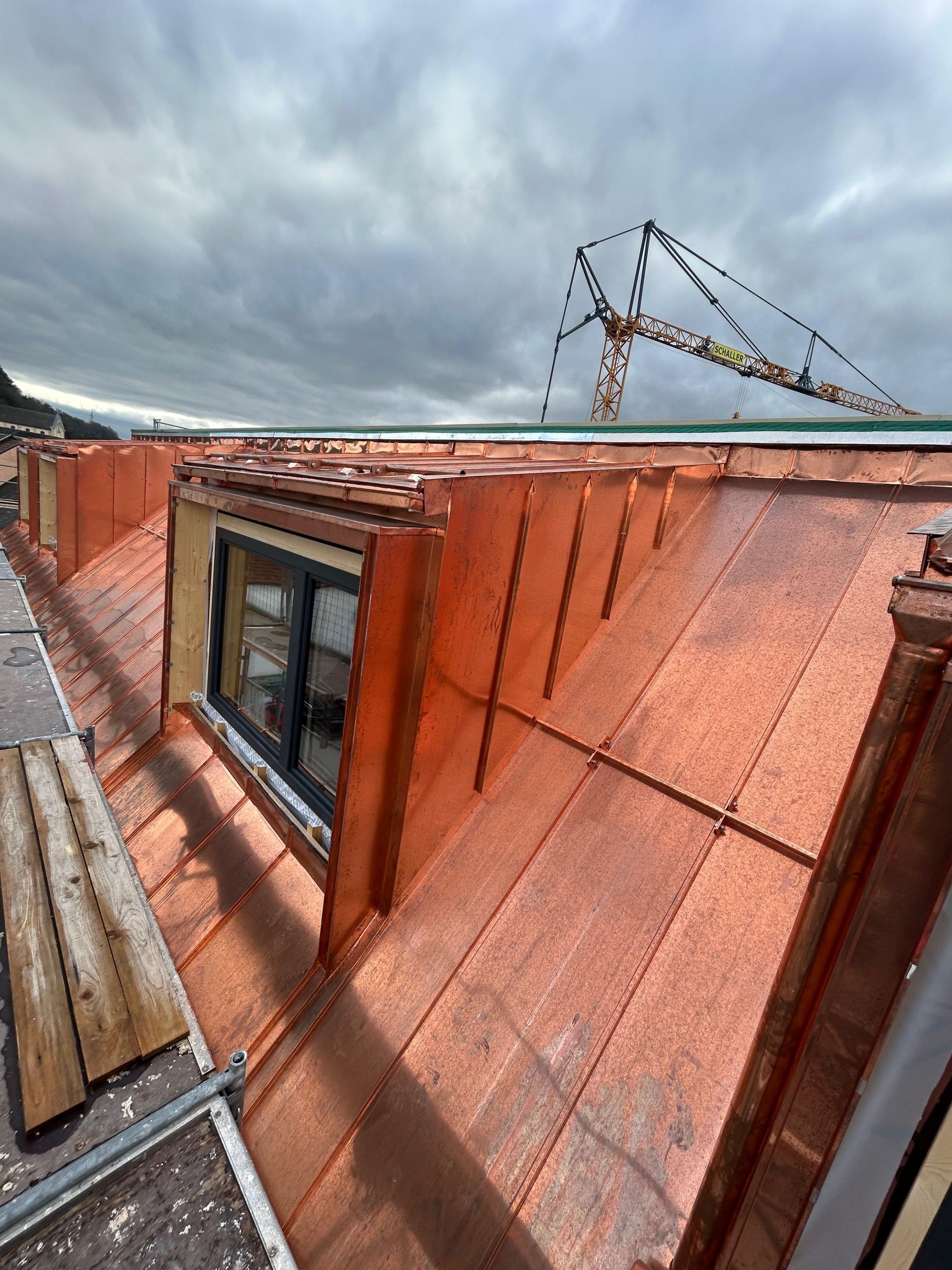 Vorher-Bild von Kupfer-Spenglerarbeiten bei Dachgauben