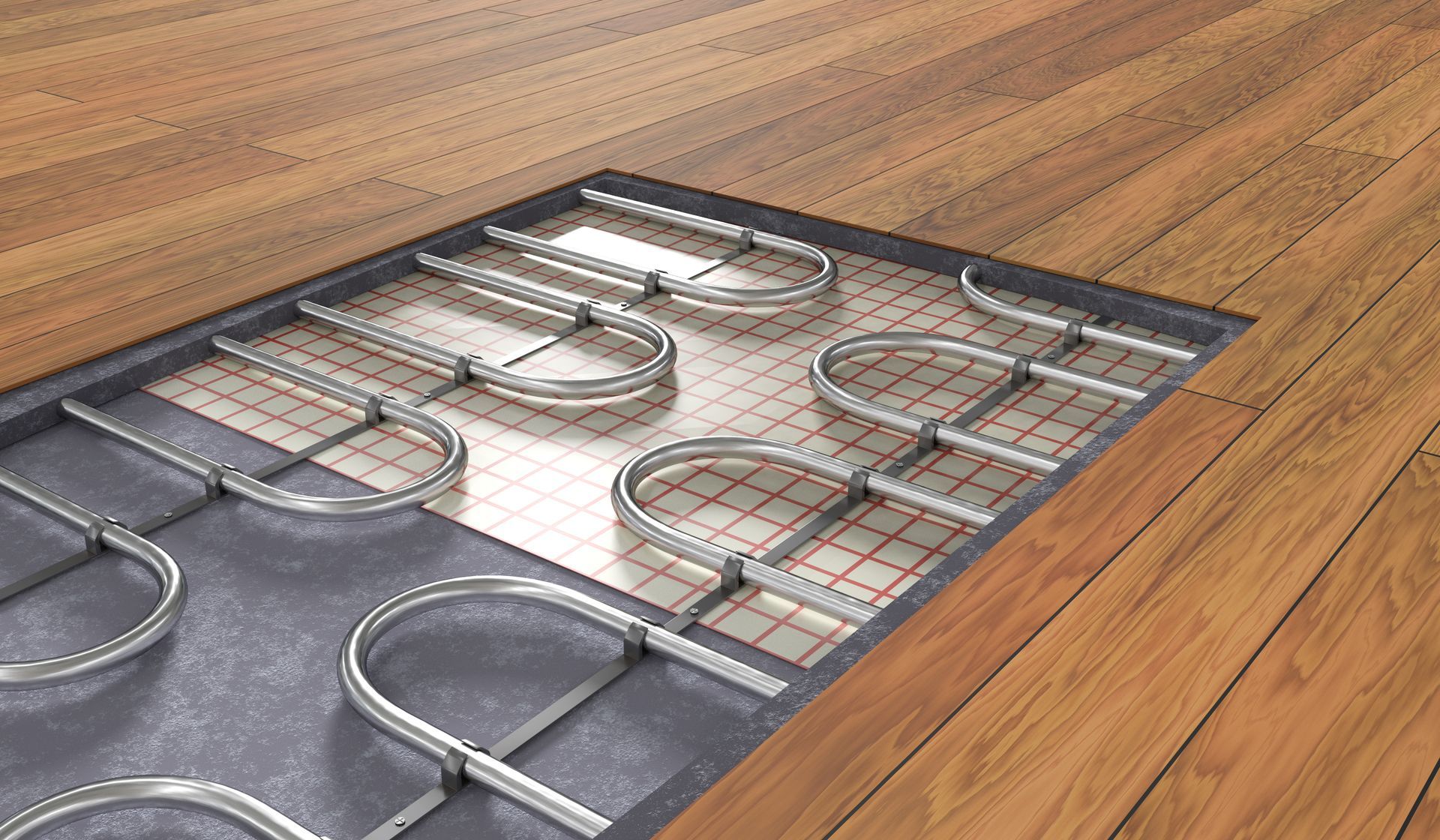 Le dessin d'un plancher chauffant