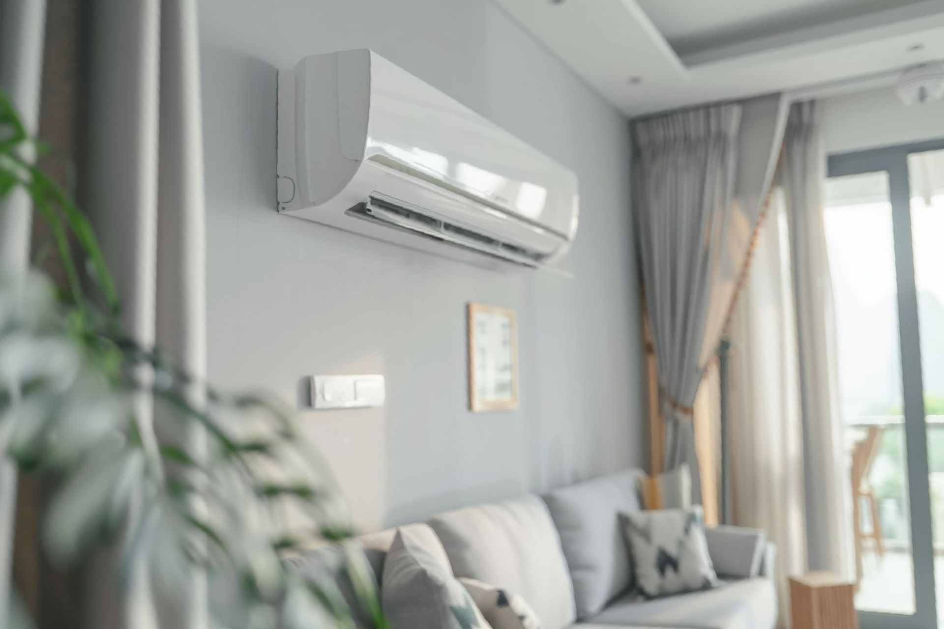 Une climatisation dans un salon