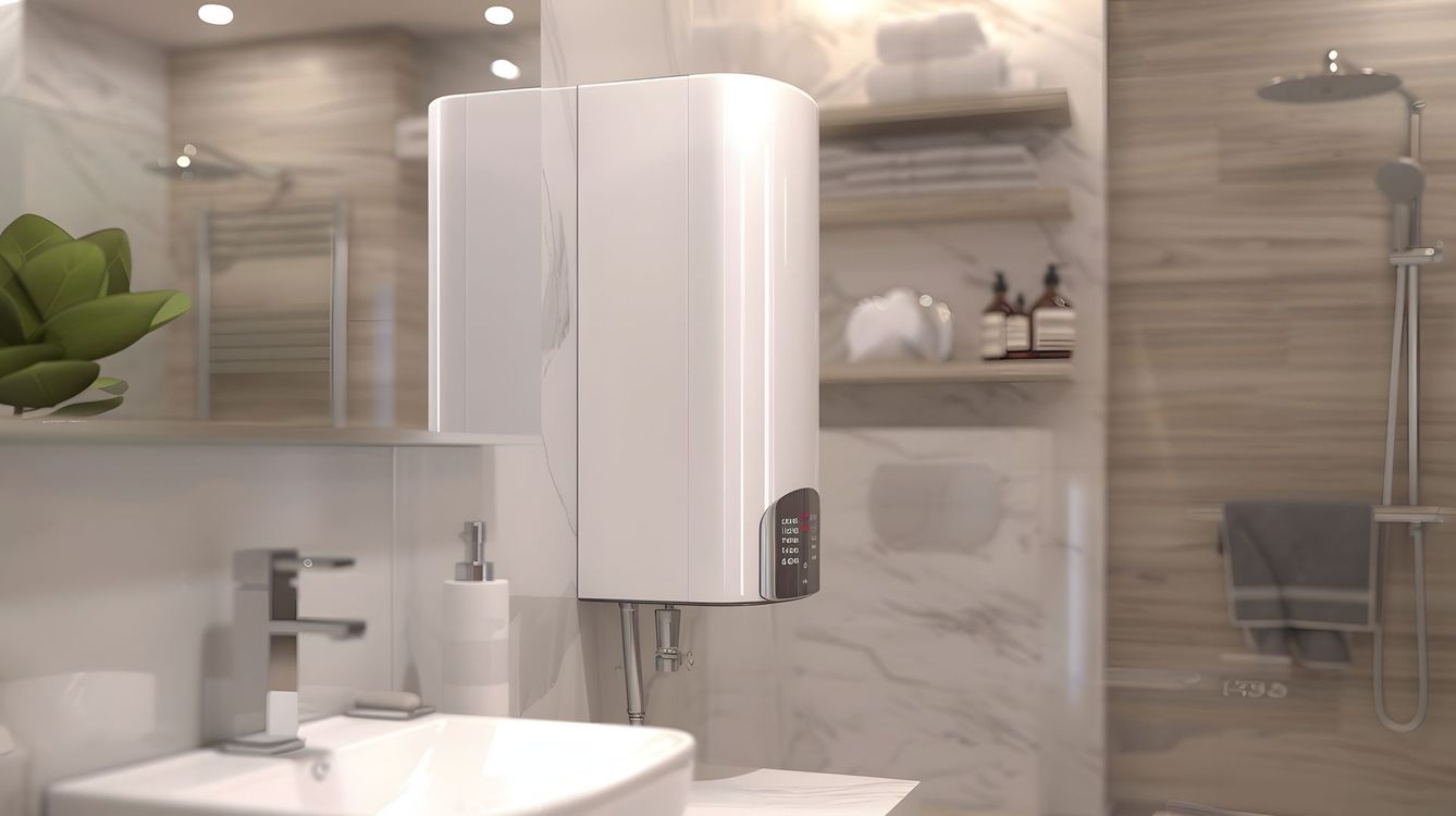 Un chauffe-eau dans une salle de bains moderne