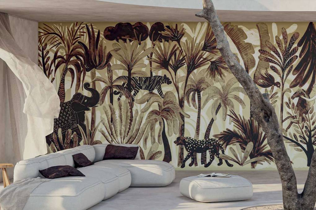 Décoration de séjour en savane