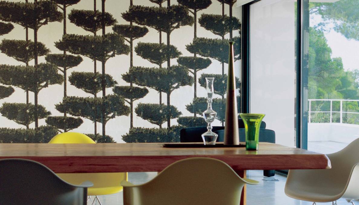 Décoration avec papier peint