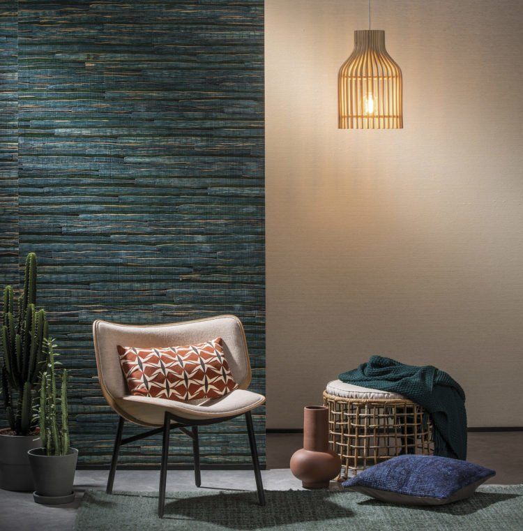 Pièce rénovée fond bicolore