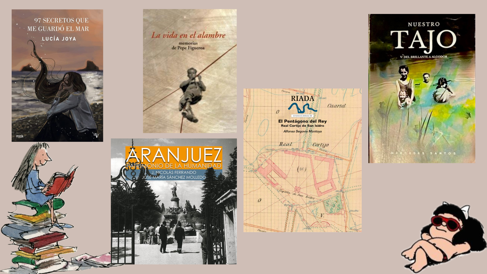 Una fila de libros sobre una mesa, incluida la casa.