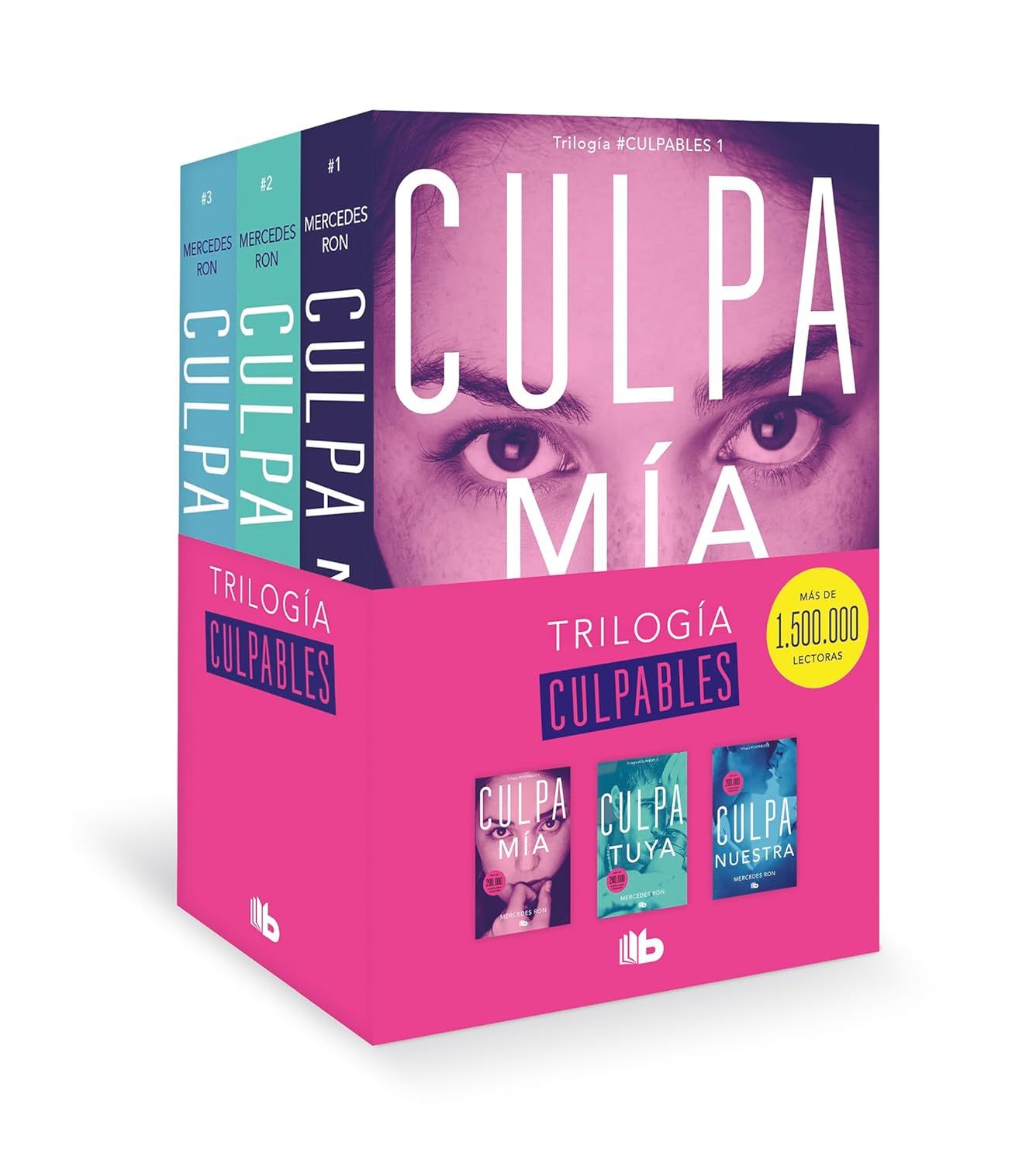 Una caja rosa con la palabra culpa en ella